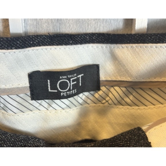 Ann Taylor Loft Trousers Pants 12P Marisa Style Gray‎ Speckled Corpcore Office - Picture 4 of 10